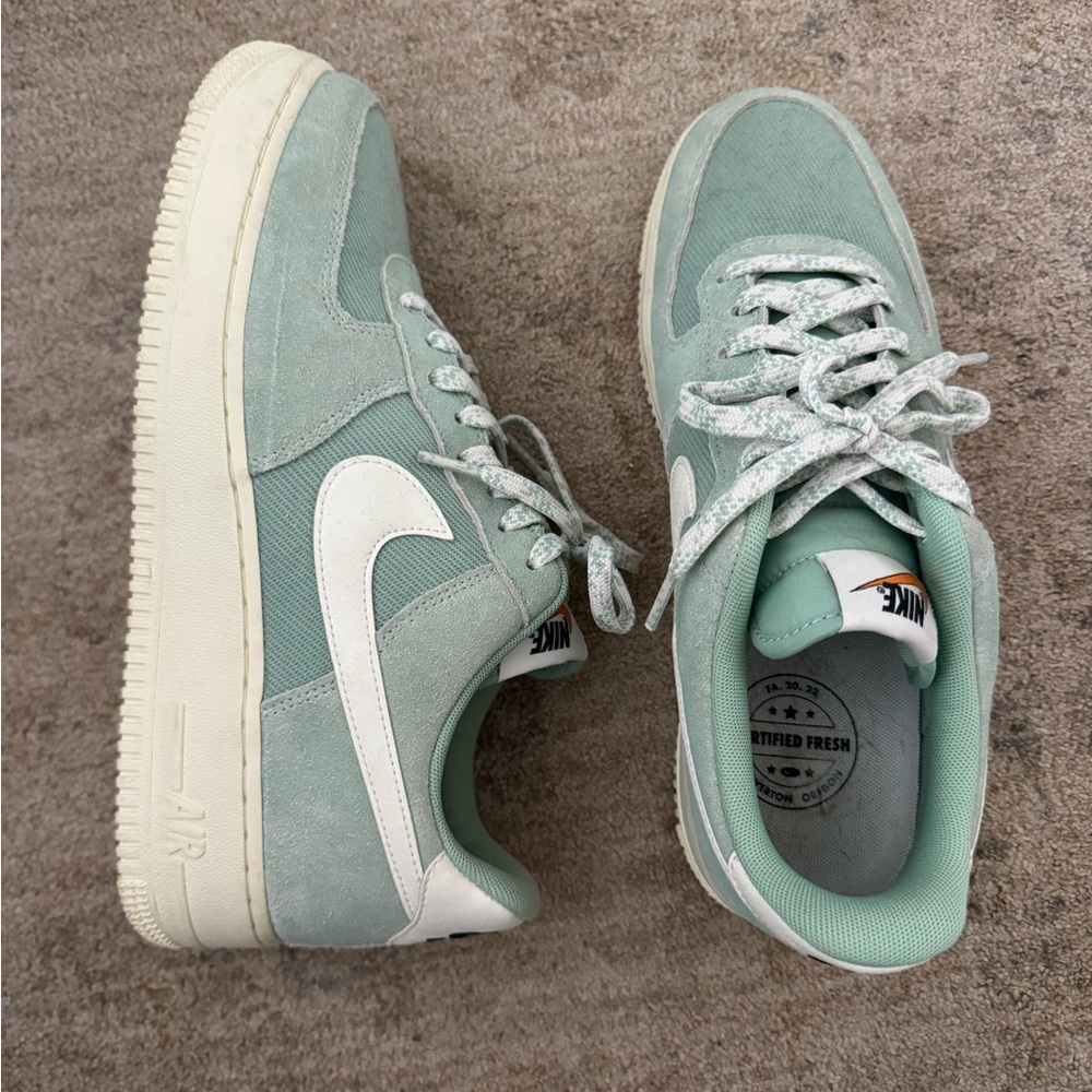 Nike Air Force 1s Mint Green